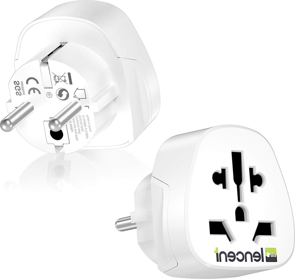 Universeel Adapter Reisadapter Wereldwijd - NL/EU/DE AC-paneel - Type A/B/G/I/J UK - Engels Engeland/Amerika/CN/Australië/JP/Italië/Zwitserland - Nederland - Universeelste Stekkeradapter