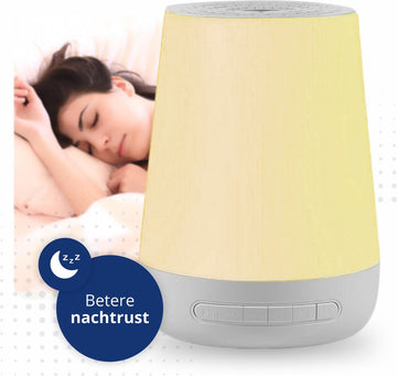 Slaaptrainer - Muziekdoosje – Nachtlampje Kinderen - White Noise Machine - 9 Kleurinstellingen en 28 Geluidsopties + AUX Ingang