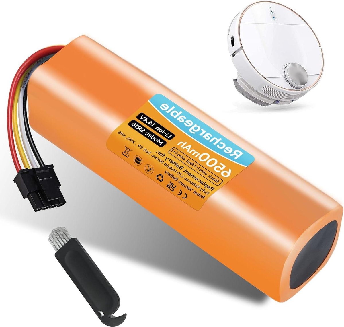 Vervangende accu - 6500mAh 144V - Eufy RoboVac L70 Hybrid Series - T2190 T2190G21360 - S9360 X90360 X95 - robotstofzuiger - reinigingsborstel