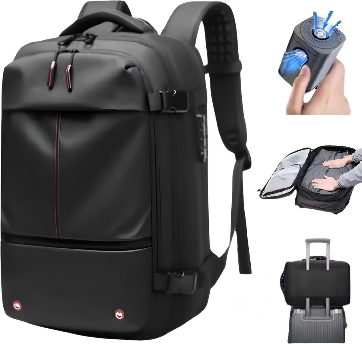 Vacuüm Rugzak - Airbag - Reistas - Handbagage - Grote Reisrugzak voor Dames en Heren