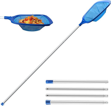 Green Harmony 160 cm skimmer zwembadreiniging-schepnet-fijnmazig-13 m lange aluminium stang-175 cm diep-schepnet-voor-zwembad-spa-vijvers-whirlpools Green Harmony - Schepnet vijver