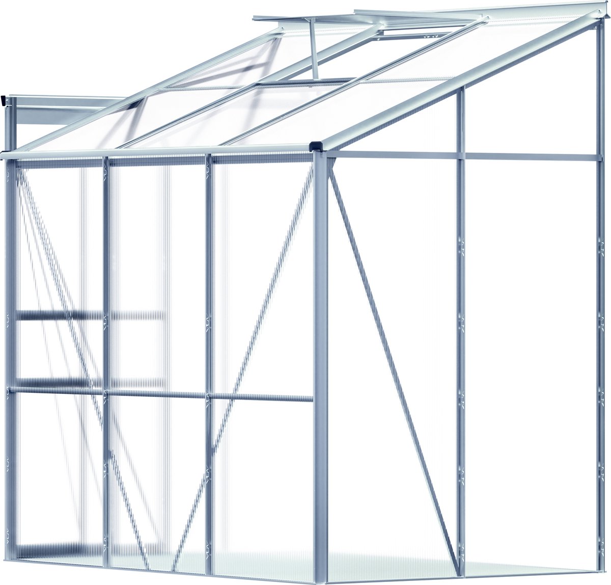 Muurkas - Aluminium 190x122cm – incl. Fundering