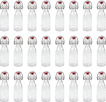 RANO - 24x beugelfles 200ml - Luchtdicht - fles met beugelsluiting / beugelflessen / weckfles / inmaakfles / sapfles / glazen flesjes met dop / decoratie