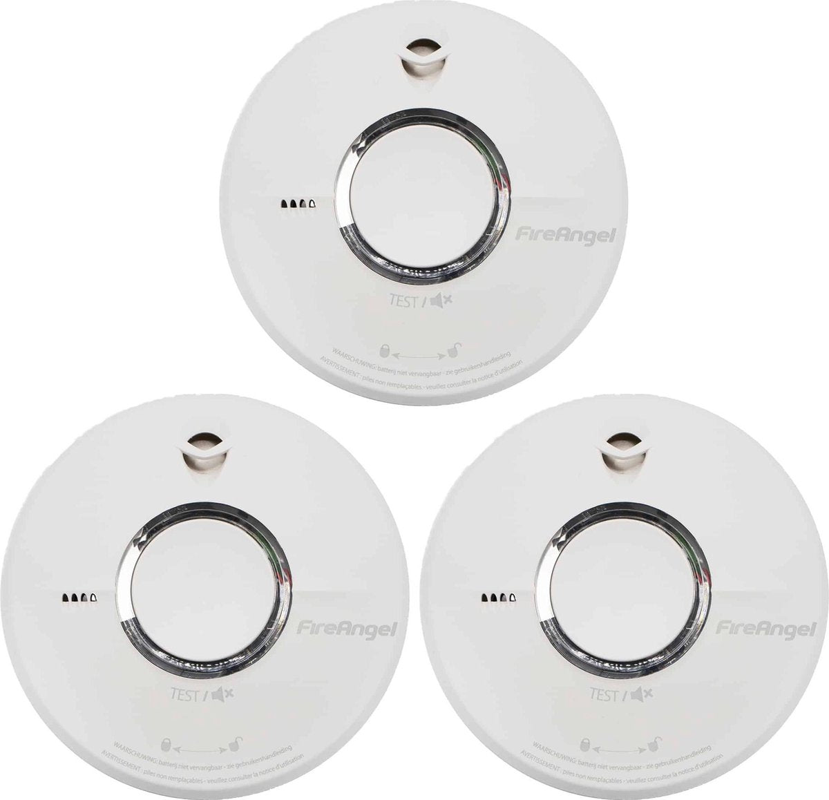 FireAngel ST-622 Rookmelder - 3 pack - 10 jaar accu - Pauzeknop - Testknop