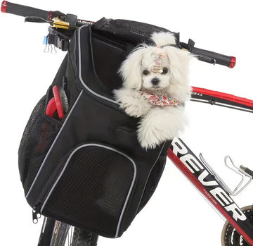 Xerolax Fietsmand Hond - Hondenmand Fiets - Voorop - Fietstas Hond - Hondenfietsmand - Zwart
