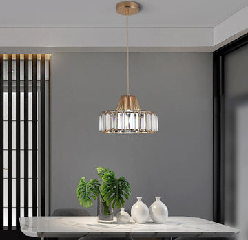 RM Store® - Luxe Kristallen Hanglamp - Eettafel Lamp - Hangende Plafondlamp - Woonkamerlamp - Scandinavische Moderne Lamp - Goud