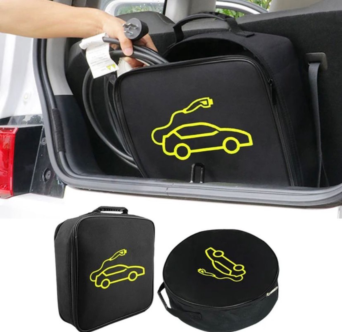 Laadkabel opbergtas - Laadkabel reistas - Laadkabel type 2 tas - Hoes Opbergtas voor uw Laadkabel - Oplaadkabel - Elektrische auto - EV - PHEV - Tas - Kabel - Plug-in Hybride - Hybride - Waterproof - Tegen water - Grote tas