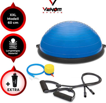 Venom Sports® X-BALL – Fitness – Balans Trainer – Anti-slip – 60 cm - Blauw