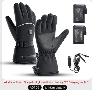 Mercadome® Verwarmde Handschoenen - Elektrische handschoenen - Handschoenen met verwarming - Oplaadbaar - Waterdicht - Zwart