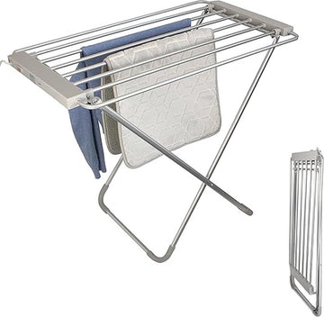 Elektrische Droogrek - Verwarm baar - Kledingrek - Handdoekhouder - Opvouwbaar Droogrek