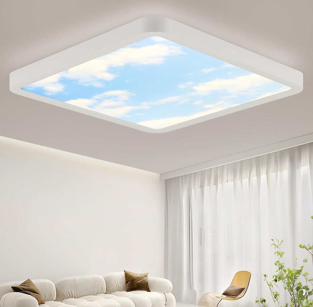 Badkamer Plafondlamp - Badkamerlamp Plafond LED slaapkamerlamp 23cm kinderkamer-4000K IP44 vierkant 23W keuken gang