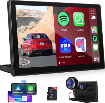 9 inch Draadloze Android Auto Autoradio met Carplay Scherm - Frontcamera - ADAS-systeem - 4K - Wifi - BT - GPS - FM-zender - USB/AUX/SD - Gedeeld Display Carplay scherm