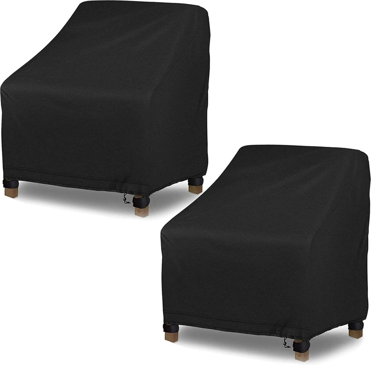 2 stuks beschermhoes voor tuinstoelen, afdekking voor tuinmeubelen, 420D Oxford, waterdicht, winddicht, uv-bescherming, voor tuinstoel, stapelstoelen