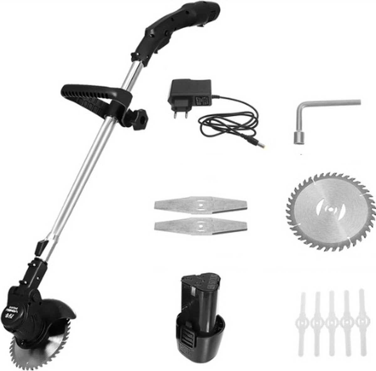Onkruidborstel - Onkruidborstel Set - Onkruidverdelger - Electrisch - Voegenborstel - Onkruidborstel Bosmaaier - Inclusief 2 accu's en oplaadkabel