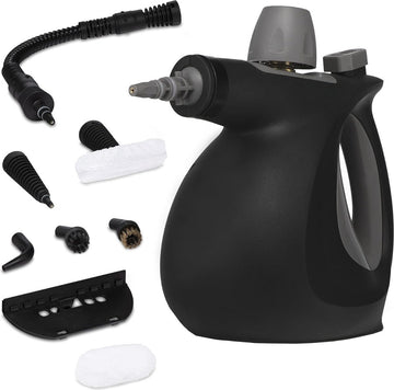 Stoomreiniger - Handstoomreiniger - Veelzijdig inzetbaar - Multifunctioneel - Incl. 9 Accessoires - Zwart