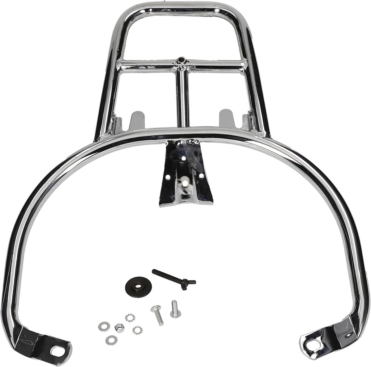 Achterdrager topkoffer voor Vespa Primavera, Sprint chroom