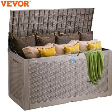 Luxe Opbergbox kussens - Opbergbox met deksel - Buiten - Waterdicht - Hangslot - Opbergdoos - tuinkussenbox - Opbergmand - 380L - 122x54x62cm - Tuinset