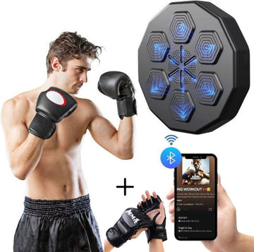 Boksmachine met Bluetooth inclusief Bokshandschoenen - Boksmachine – Boksmachine met muziek - Boxmachine – Boxingmachine - boksmachine met bluetooth - Boxing machine - Boksmachines -