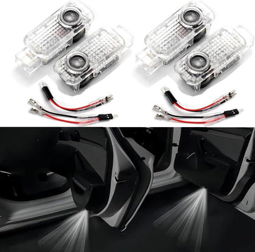 Autodeurverlichting logo-projector 4 stuks compatibel met Audi modellen A1-A8, Q2-Q8, TT, R8 - auto-accessoires met HD LED welkom projectorverlichting auto accessoires