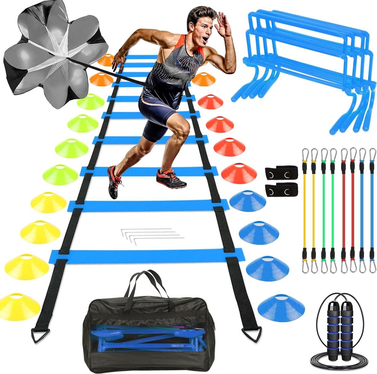 Trainingsset voetbal - met extra accessoires Voetbal Trainingsmateriaal