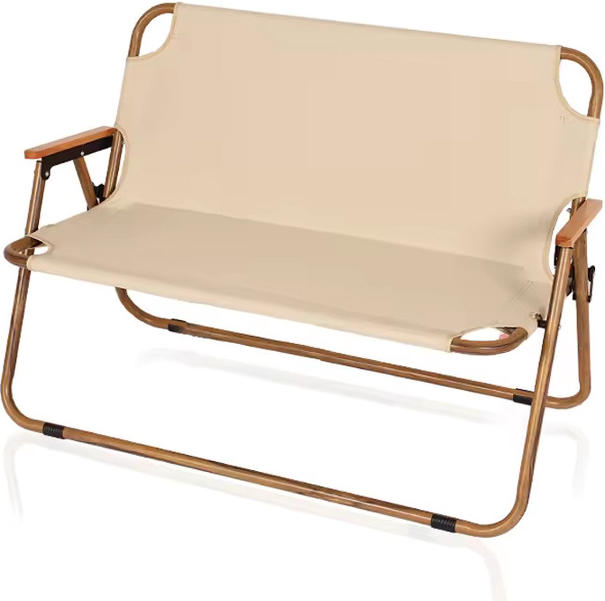 Opklapbare bank - Bankje - Voor Balkon / Camping / Tuin - 113x74 cm - Beige