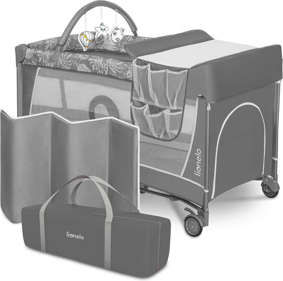 Lionelo Flower - Meegroeibed - Co-sleeper - LockGuard - draagtas - 2in1