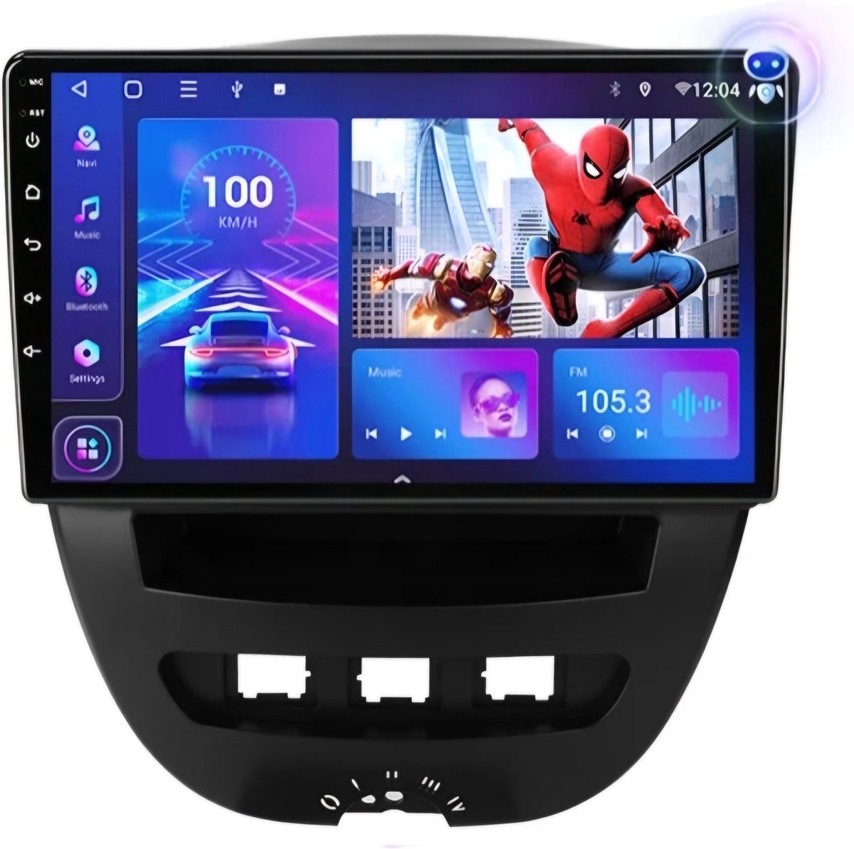 Citroen C1 / Toyota Aygo / Peugeot 107 | 2005 - 2014 | 1GB & 16GB | Autoradio met Navigatie | Radio scherm | 2005 2006 2007 2008 2009 2010 2011 2012 2013 2014