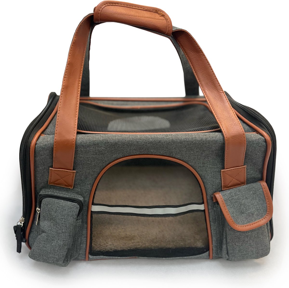Dierendraagtas | Huisdiertas | Pet Travelbag | Dierenschoudertas | Reismand | Hond reistas | Kat reistas | Katten draagtas | Honden draagtas | Transporttas | Transportbox | Luxe reistas | Vakantie | Handige vakjes | Reisbench | 8KG | 50x30x30cm