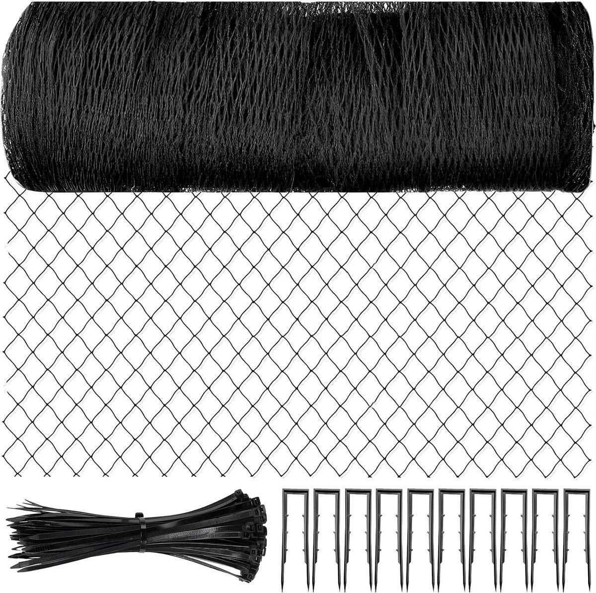 Vogelnet 7.5 m x 15 m - Kippennet en Vijvernet - Geschikt voor Fruitbomen en Groenten bird netting