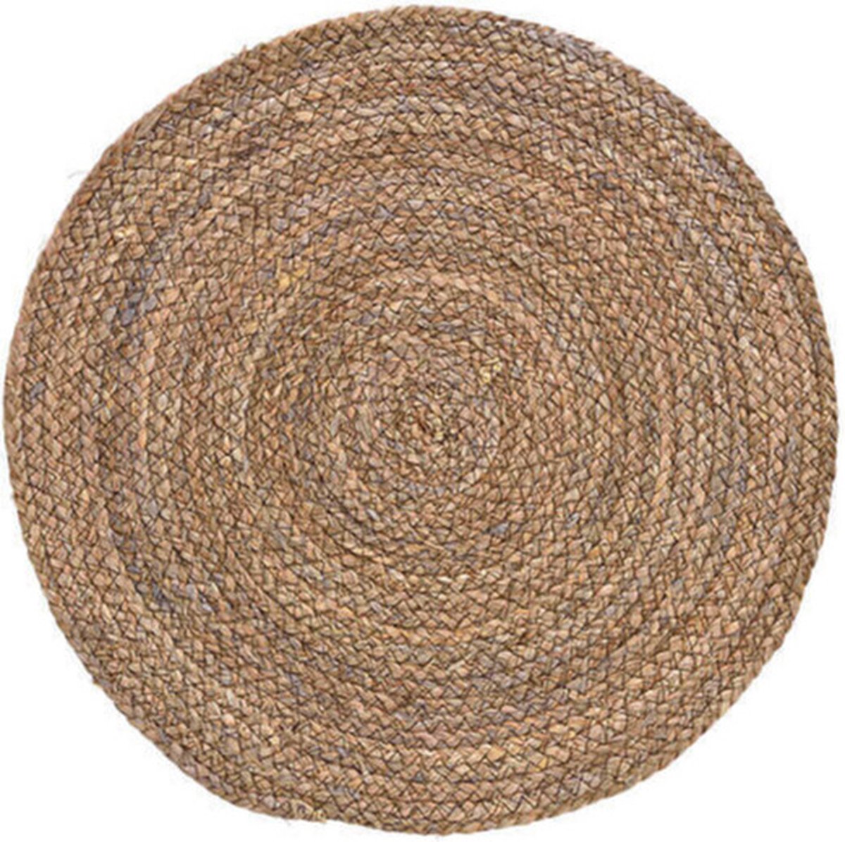 6x Placemats rond rotan handgemaakt 38 cm - Natuurlijke placemats/onderleggers tafeldecoratie - Tafel dekken