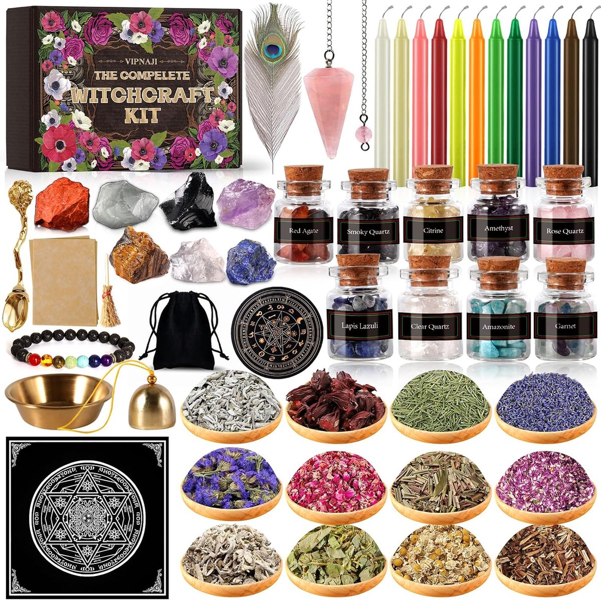 64PCS Hekserijbenodigdheden Hekserijset Hekserij