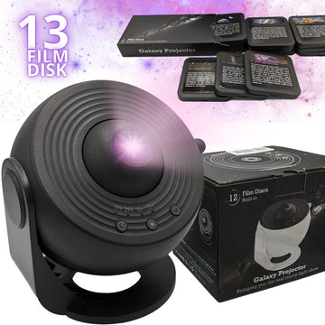 Unieke 13-in-1 Sterren Projector - Nachtlampje Kinderen - Sterrenprojector - Discolamp - Galaxy Projector - Sunset Lamp - Sterrenhemel Projector - Disco - Blacklight - Slaap - Star Projector - Sterrenlamp - Feest - Sfeerlamp - Nachtlamp - Zwart