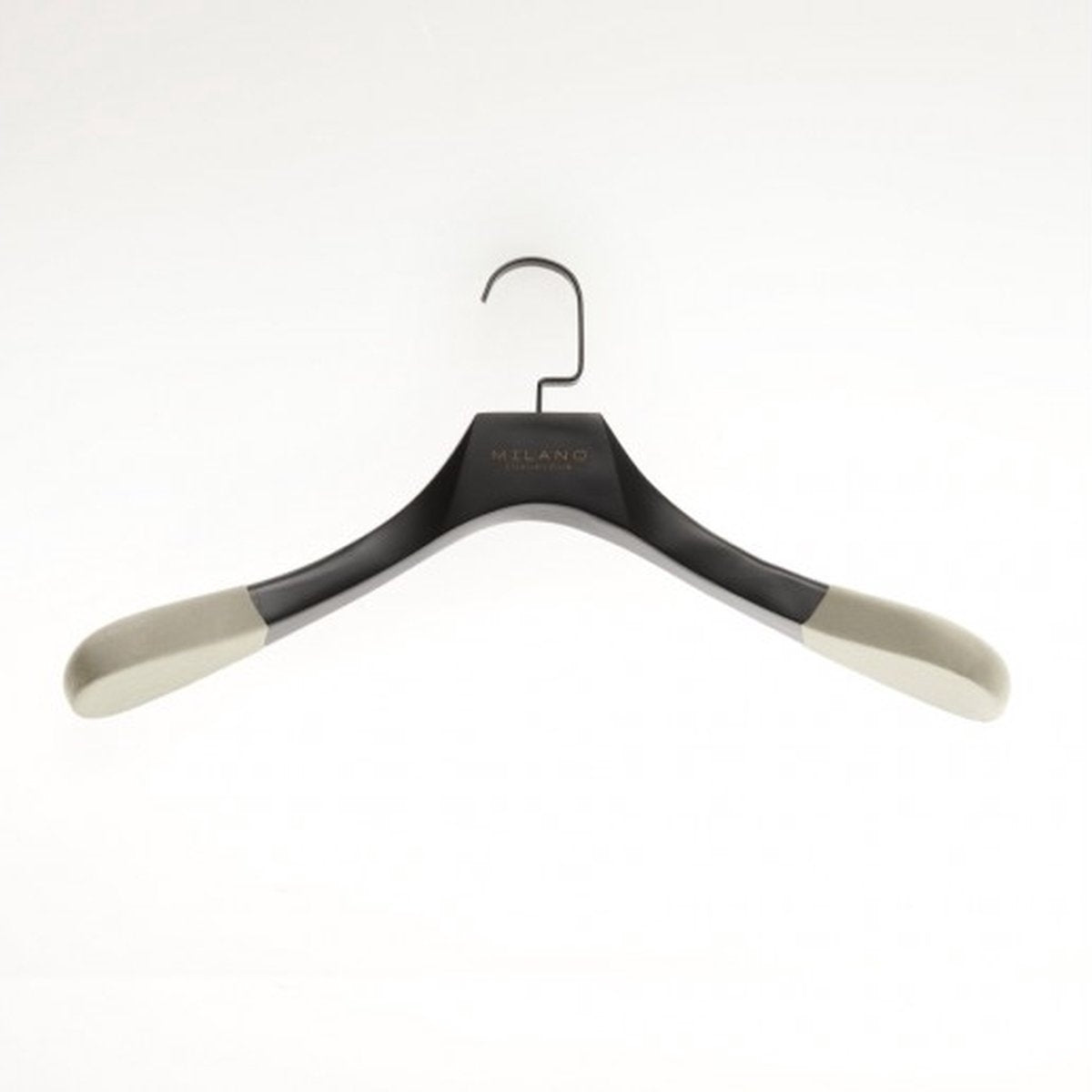 Milano Luxurious Kledinghanger – Kleerhangers – Kledinghangers Hout – Draaibare Zwarte Haak – Antislip – Antique Gelakt – Zwart