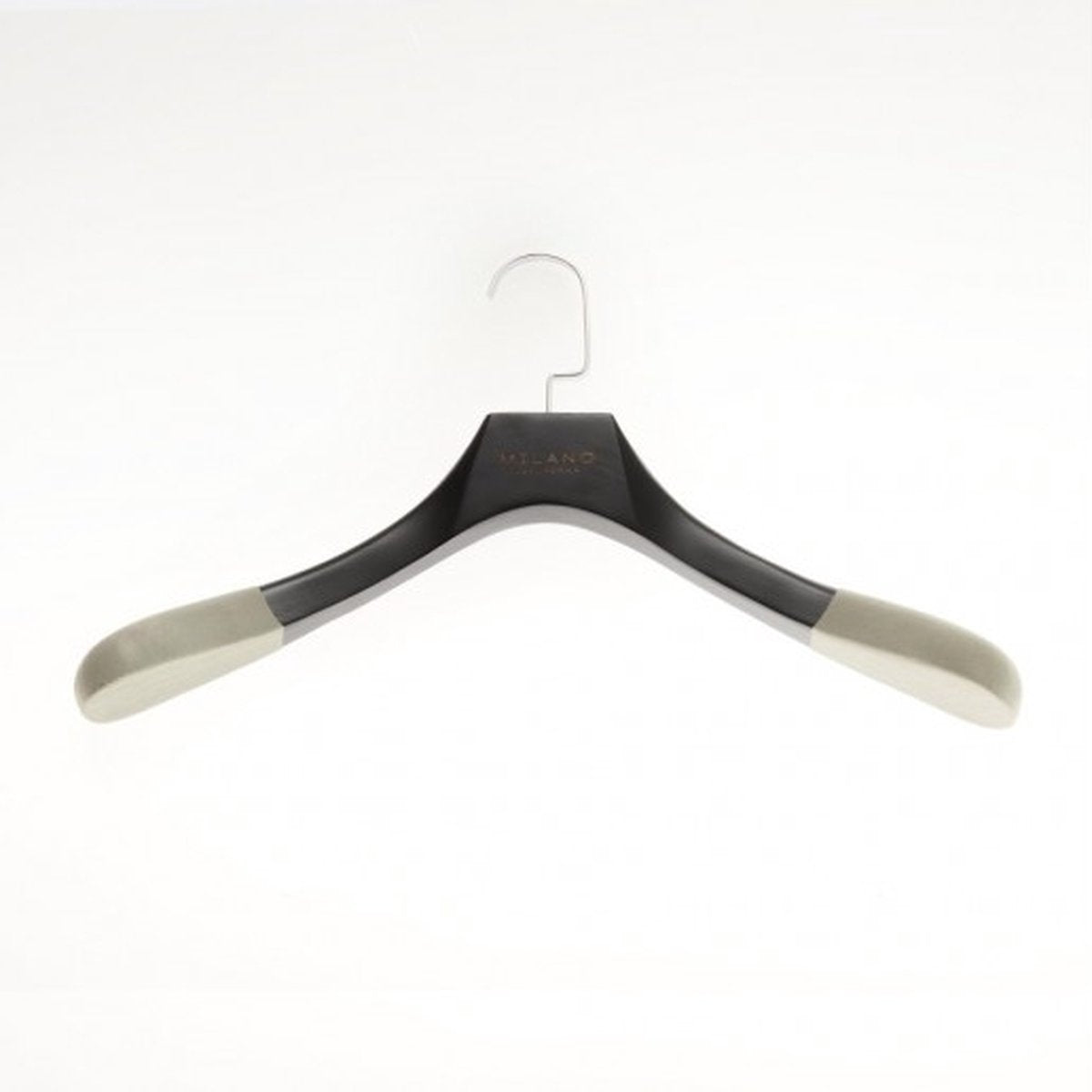 Milano Luxurious Kledinghanger – Kleerhangers – Kledinghangers Hout – Draaibare Chrome Haak – Antislip – Antique Gelakt – Zwart