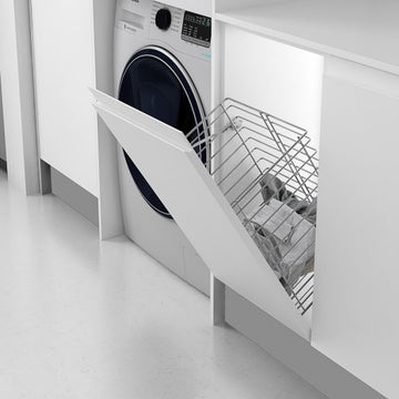 Eleganca Uitneembare Wasmand - 316 x 420 x 270 mm - kantelbare wasmand - compacte wassorteerder - inbouw wasbox - staal