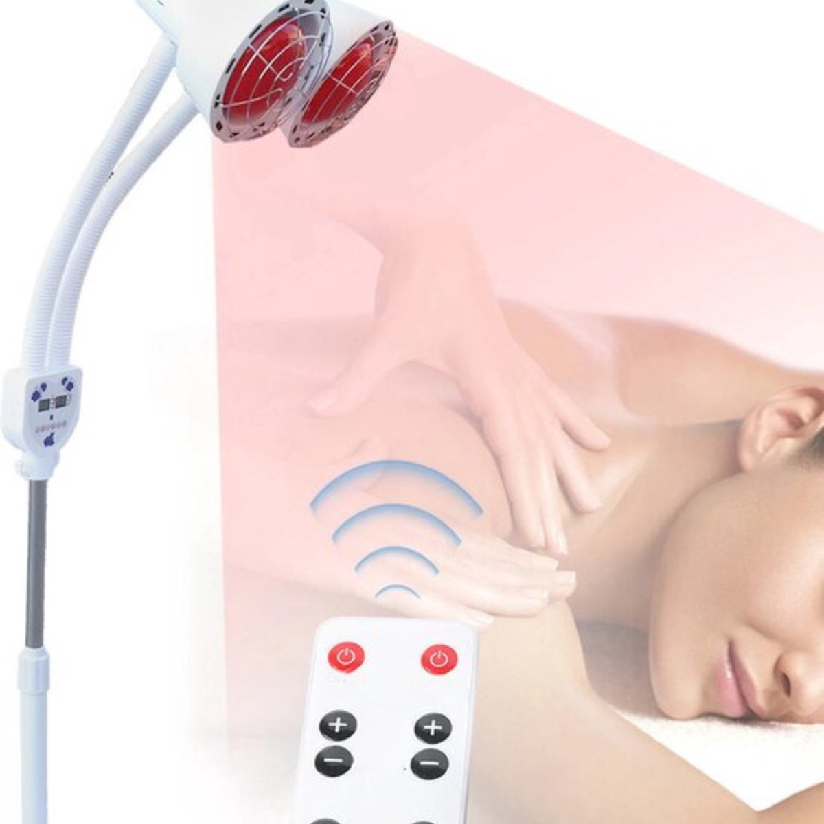 Bolt Electronics® Infraroodlamp - Infrarood Lamp - Infraroodherapie - Lichttherapie - Warmetlamp - Pijnverlichting - Spieren En Gewrichten - Timerfunctie - 500Watt - Wit