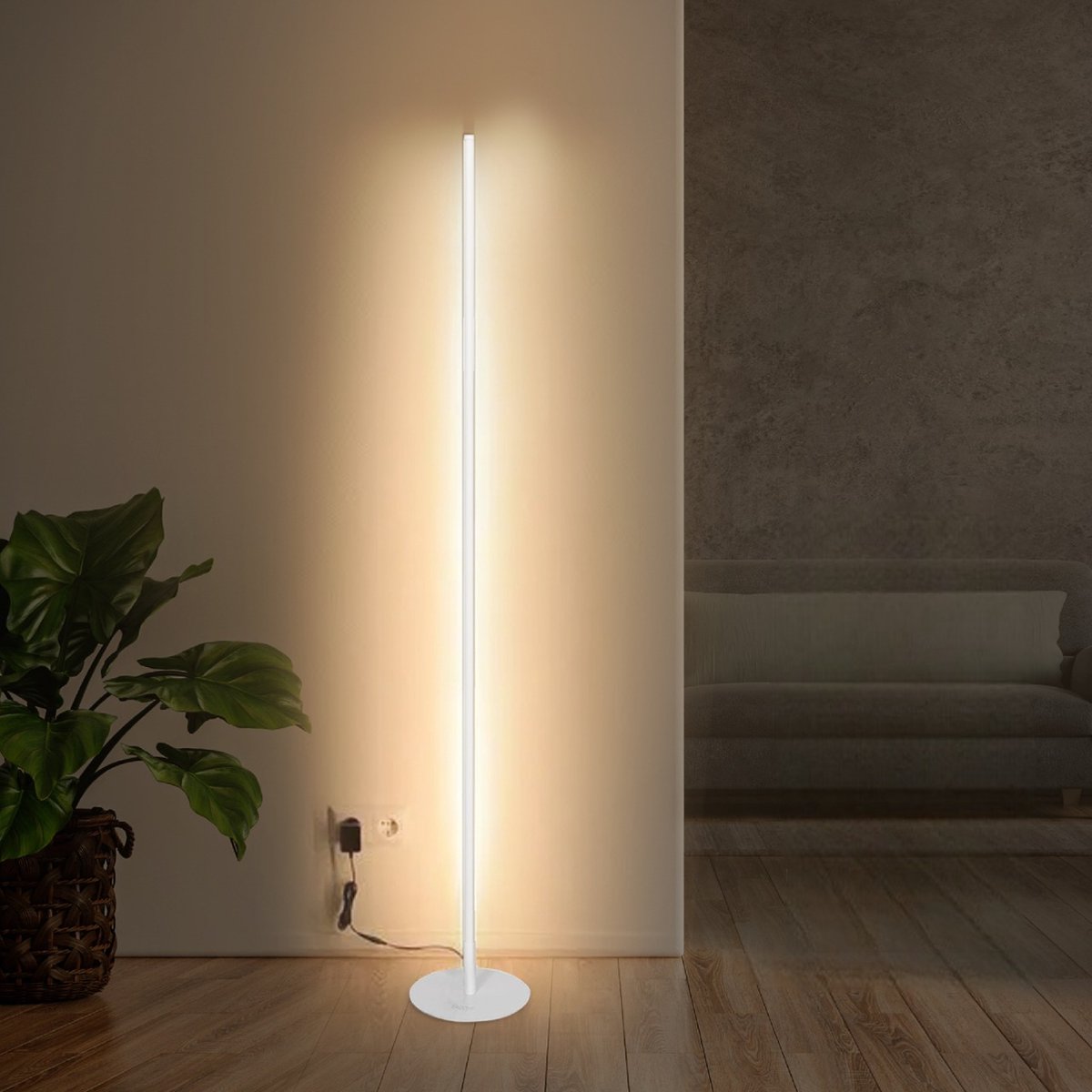 Bolt Electronics® Vloerlamp - Staande Lamp - Woonkamer - 4 Lichtsterktes - RGB Licht - Wit
