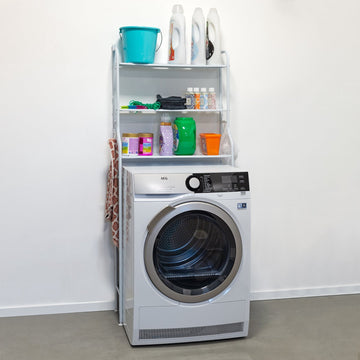 LG Life's Green toiletkast - Ruimtebesparende wc opbergrek - 152,2 x 24,5 x 64,5 cm - Wc rek met 3 planken - Stabiele wasmachine ombouw - Wit