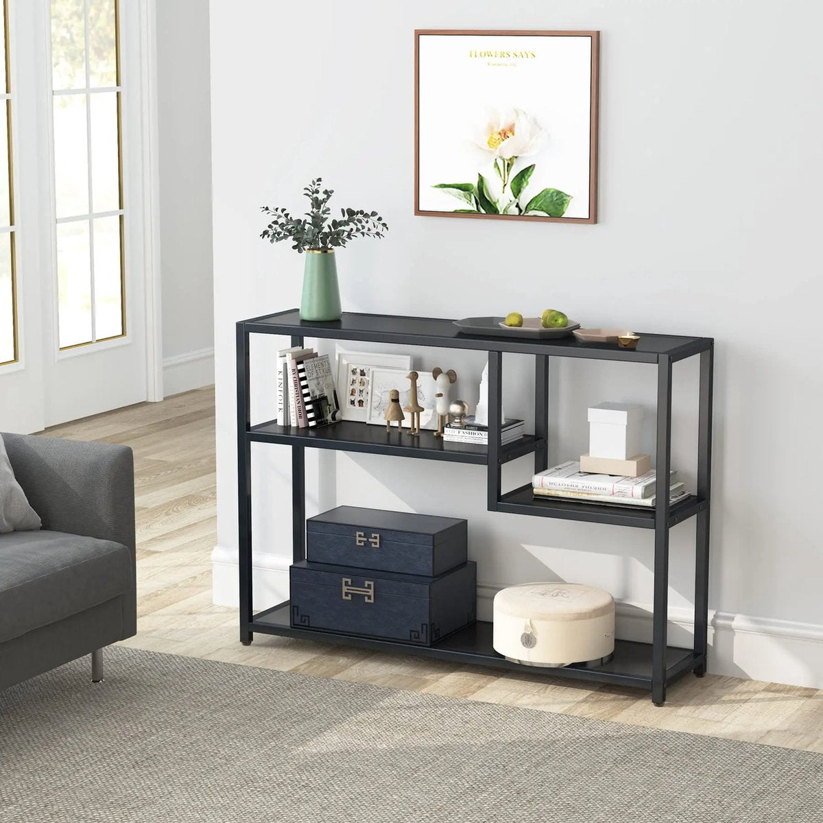 Sidetable - Salontafel - Bijzettafel - Bank Tafeltje - Koffietafel - Rechthoek - Bank tafel - Zwart