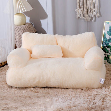 Hondenmand - Hondenkussen - Hondenbed - Kattenmand - Luxe Dierenmand - Beige - Maat M