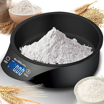 Kitchen Scale Digital With Bowl - Electric Kitchen Scale Up To 5kg - Precision Scale - Kitchen Scale With 1.4 l Bowl - LCD Display