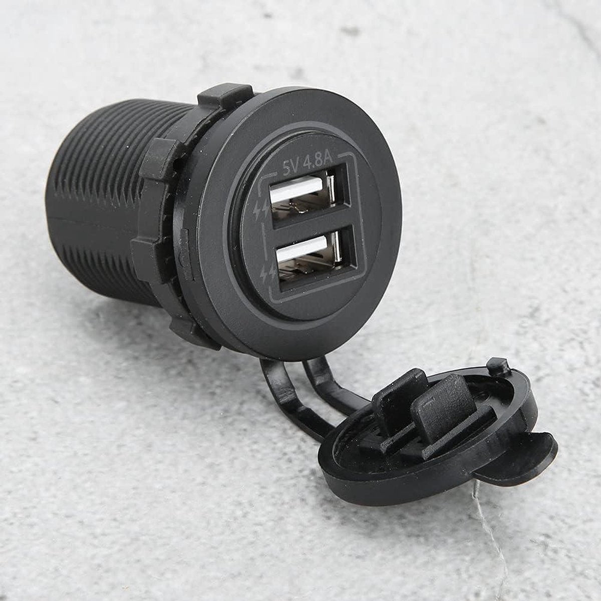 USB-aangedreven Auto Oplader 48A 5v met Buikspieren 60cm 12/24V voor Auto Boot ATV - Snelle Oplaadoptie