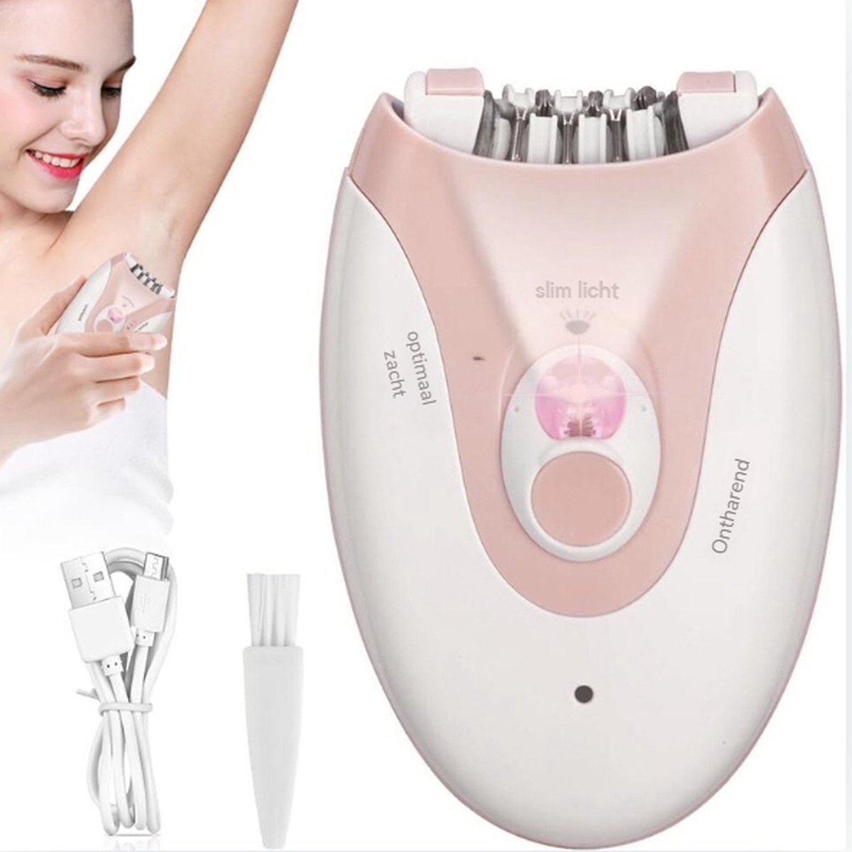 Gezichtsepilator - Draadloos - Elektrisch - Damesgezichtsscheerapparaat - Met Led-Licht - Gladde Mini-Epilator - Voor Arm/been - Zacht Gezichtshaarverwijderingsapparaat