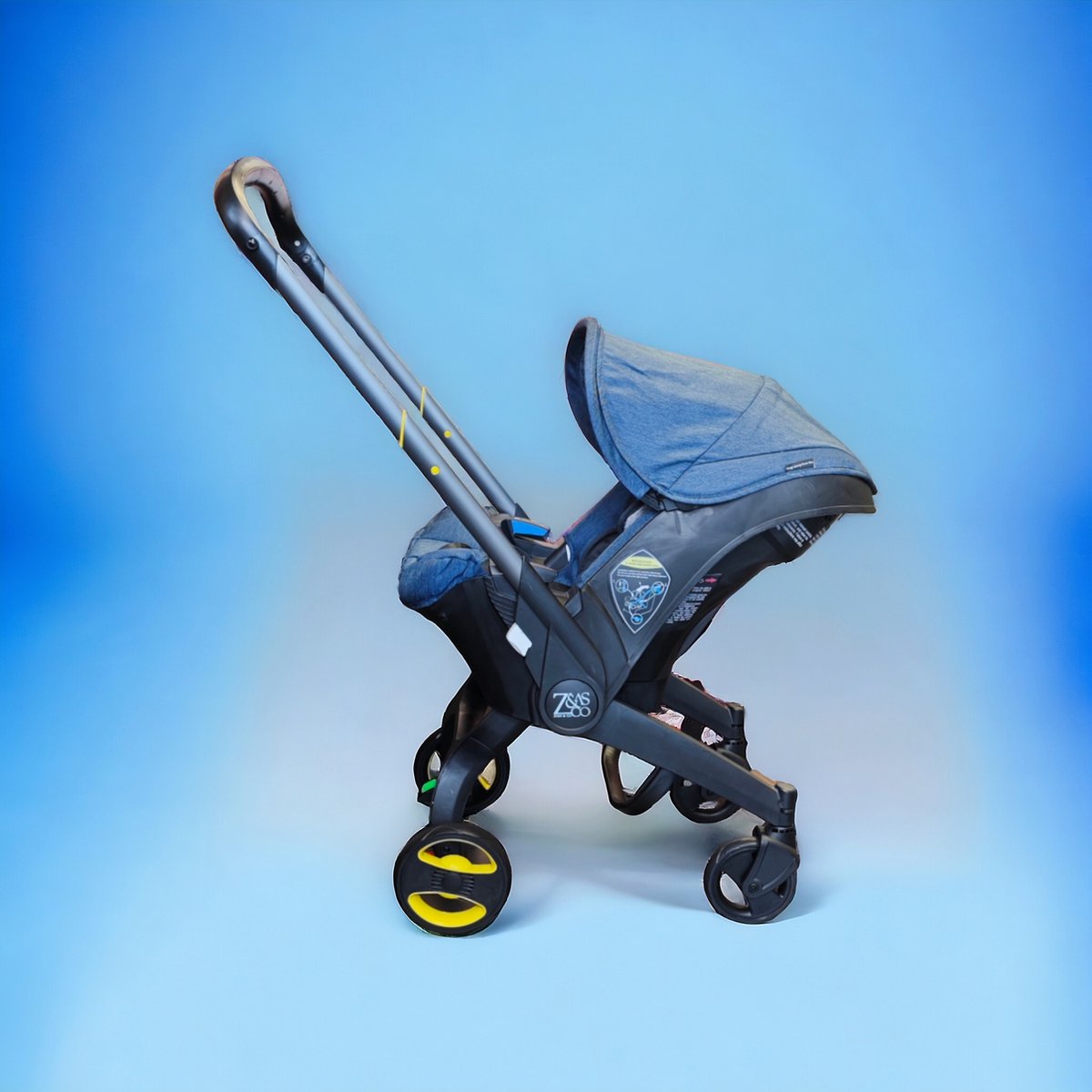 Luxe 3-in-1 Kinderwagen - Kinderwagen - Wandelwagen - Autostoeltje - Buggy - Inklapbaar - Blauw - 0-24 Maanden