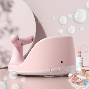 Badzitje voor baby's, schattige baby badzitje in walvorm, kleine kinderen badzitje voor zittende baby's tijdens het baden in bad, voor 6 maanden en ouder (roze)