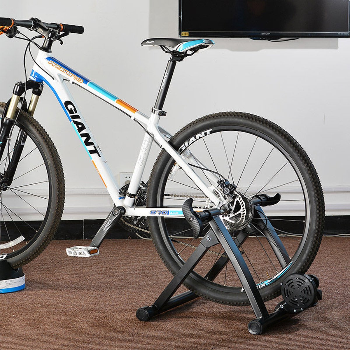 Fietstrainer - Rollenbank fiets 26-28 Inch of 700C wielen - Hometrainer - Racefiets - Mountainbike - Aluminium - Zwart