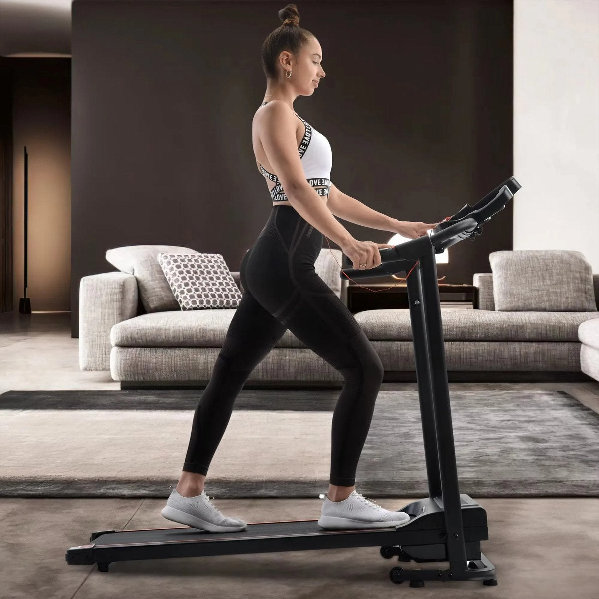Mygroot - Loopband - Inklapbaar - 1-10.8km/u - Wandelband - Walking Pad - Opvouwbare Loopband - Treadmill - Grijs