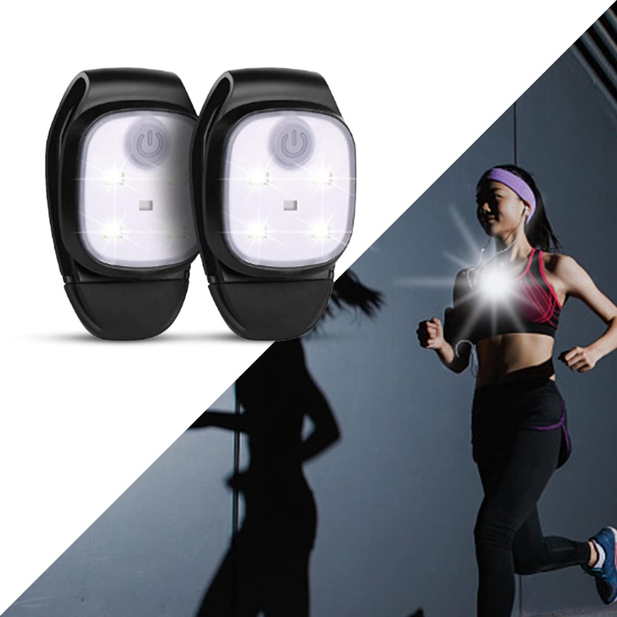 Hardloop verlichting - Borstlamp - Borstlamp hardlopen - Borstloop wandelaar - USB oplaadbaar