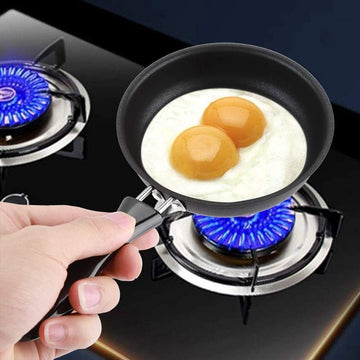 Mini-koekenpan, anti-aanbaklaag, enkele porties, ei, omelet, ronde pan, hittebestendige rubberen handgreep, veelzijdig, kleine pannenkoeken, vaatwasmachinebestendig, gasfornuis, inductiekookplaat, schattig