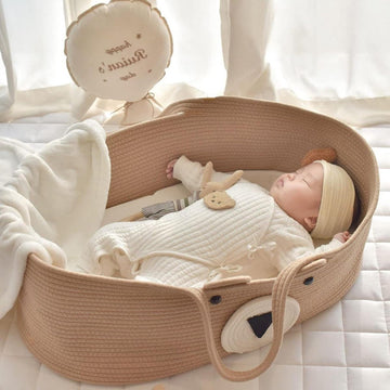 Baby Moses Mand Draagbare Handheld Mand Katoen Touw Reiswieg Slaapzak Outdoor Reizen - Baby Beddenset - Co Sleeper